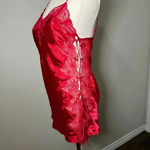 La Senza Y2K lace up sides satin slip dress S - Picture 5 of 7